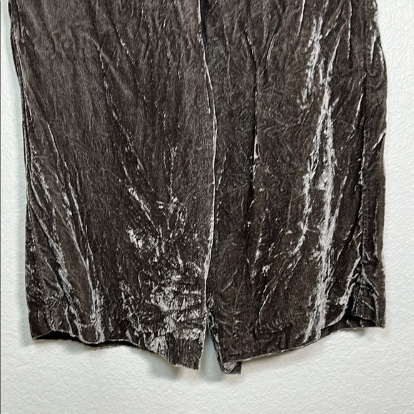 Madewell Velvet Cropped Wide Leg Brown Pants S - Picture 3 of 5